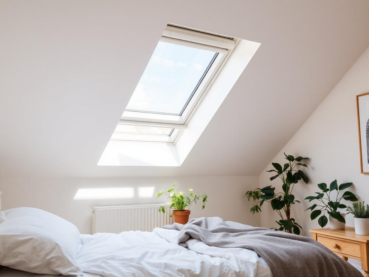 Attic-bedroom venting skylight